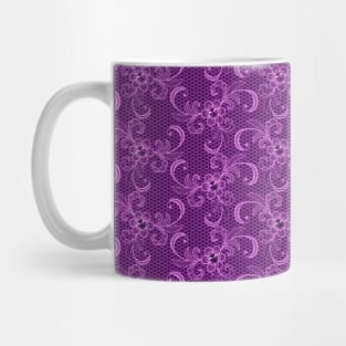 fashionable purple mask with lace pattern and rhinestones great glamour daughters gift for girls and women Mug